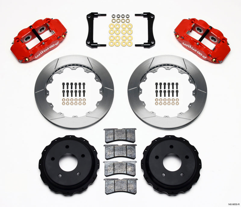 Wilwood FNSL4R Red Slotted Rear Big Brake Kit - Chevrolet Camaro / Pontiac Firebird 1998-2002