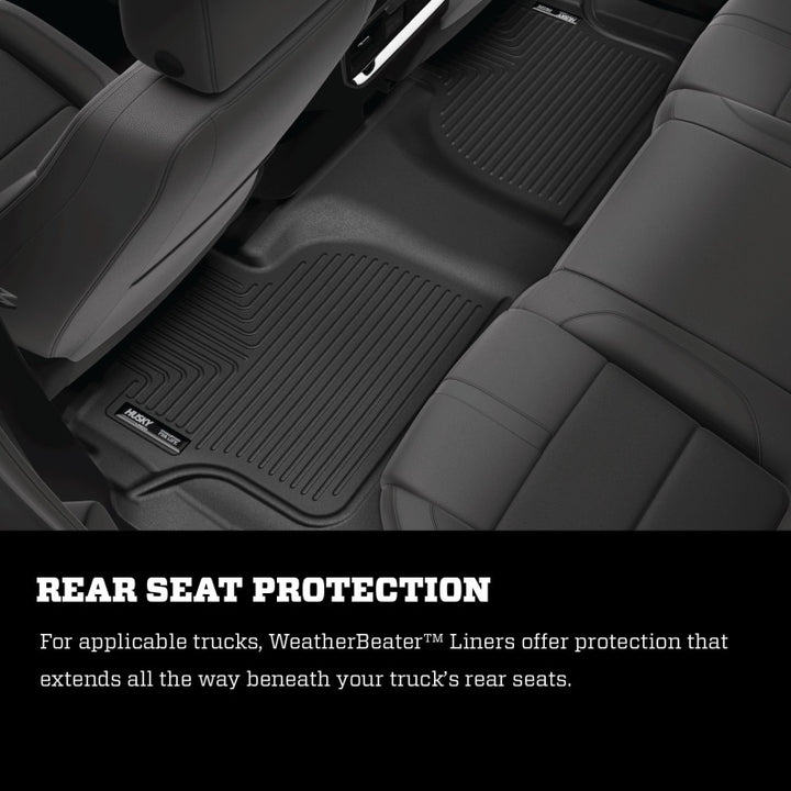 Husky Liners WeatherBeater Combo Black Floor Liners for 08-12 Honda Accord 4DR One Piece for 2nd Row