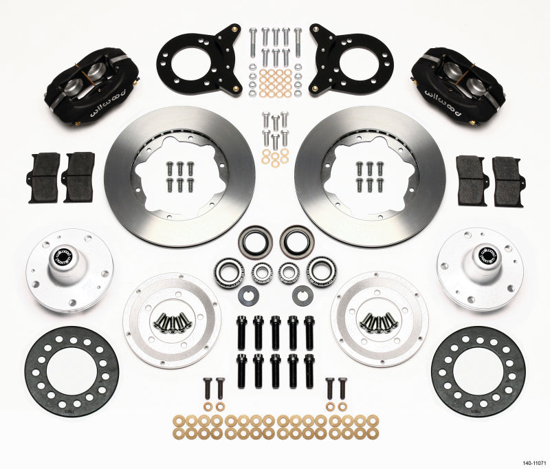 Wilwood Forged Dynalite Front Kit 11.00in Mustang Disc & Drum Spindle 1965-1969 - OneFastShop