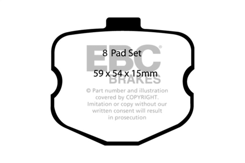 EBC Yellowstuff Front Brake Pads for 2010-2013 Chevrolet Corvette (C6) 6.2 Grand Sport