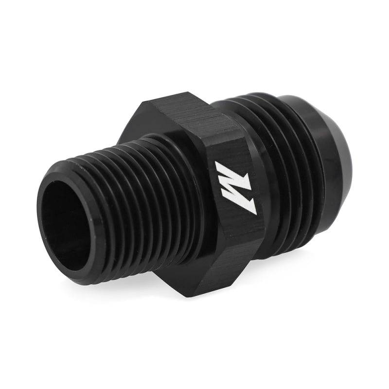 Mishimoto Aluminum AN8 To 1/4 NPT Adapter Fitting Black - OneFastShop