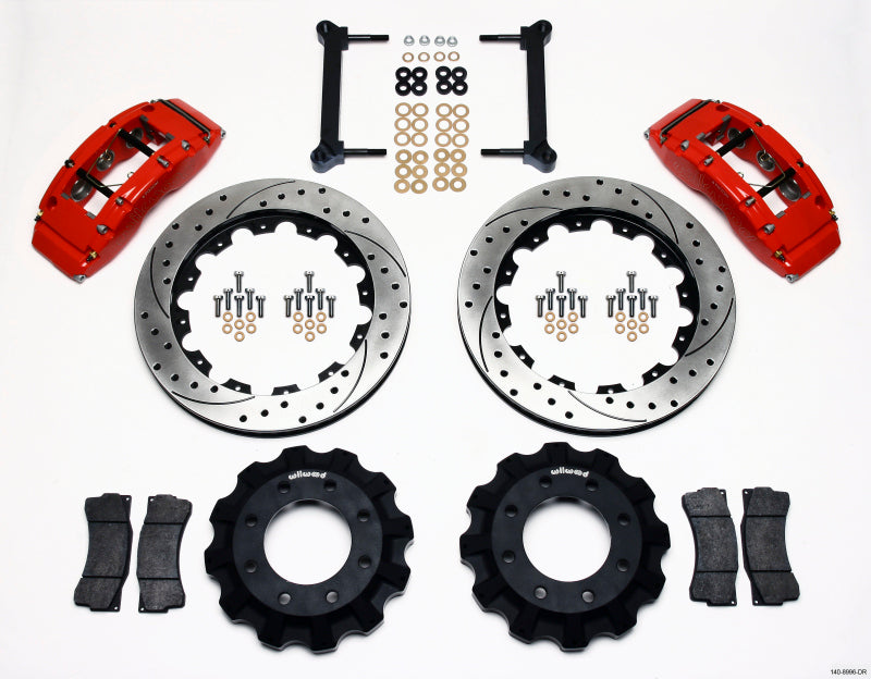 Wilwood TC6R Front BBK 16.00in - Chevrolet Silverado 2500 HD / GMC Sierra 2500 HD / Hummer H2 1999-2013 - Drilled, Red