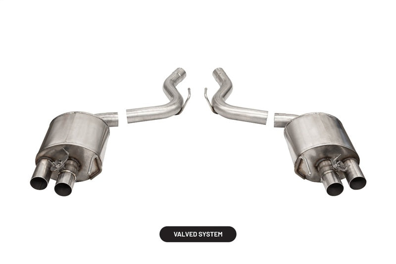 CORSA Performance Dual Rear Axle-Back Exhaust System for 2015-2020 Ford Mustang GT350/R 5.2L V8 - Stainless Steel Dual Rear Exit
