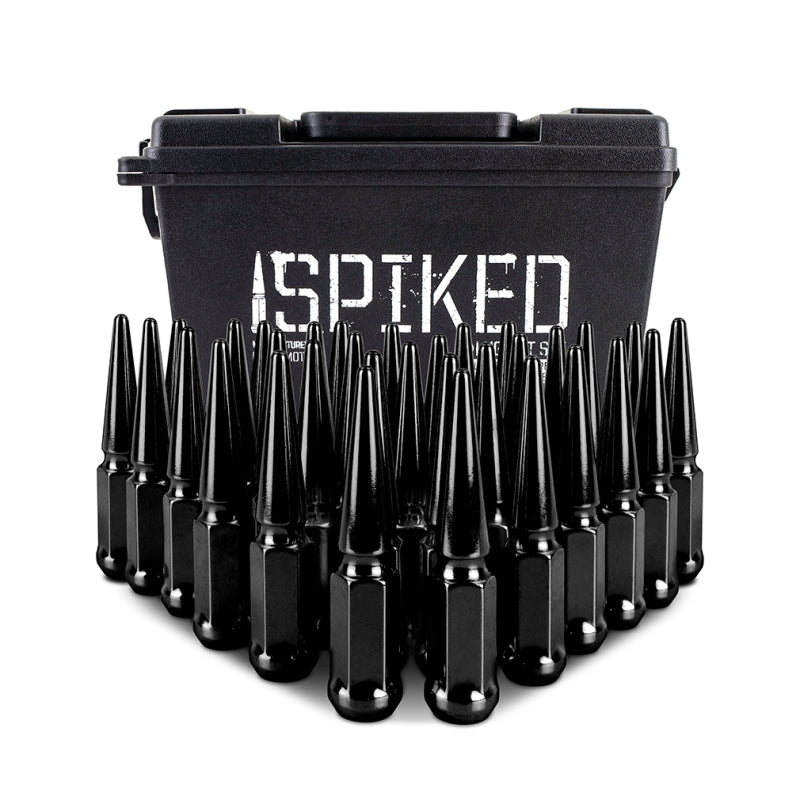 Mishimoto Steel Spiked Lug Nuts M14 x 1.5 32-Piece Set Black