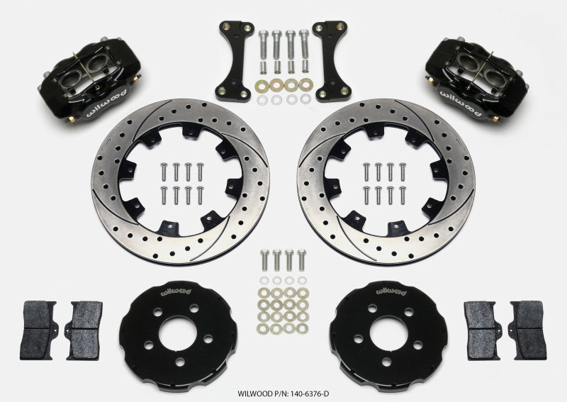 Wilwood Forged Dynalite Front Hat Kit 12.19in Drilled for 00-04 PT Cruiser and 03-04 SRT-4 - OneFastShop