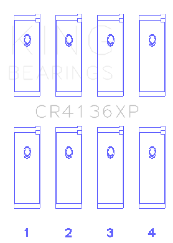 King Engine Bearings Performance Rod Bearing Set +0.25mm for Nissan SR20DE/DET RWD (2.0L)