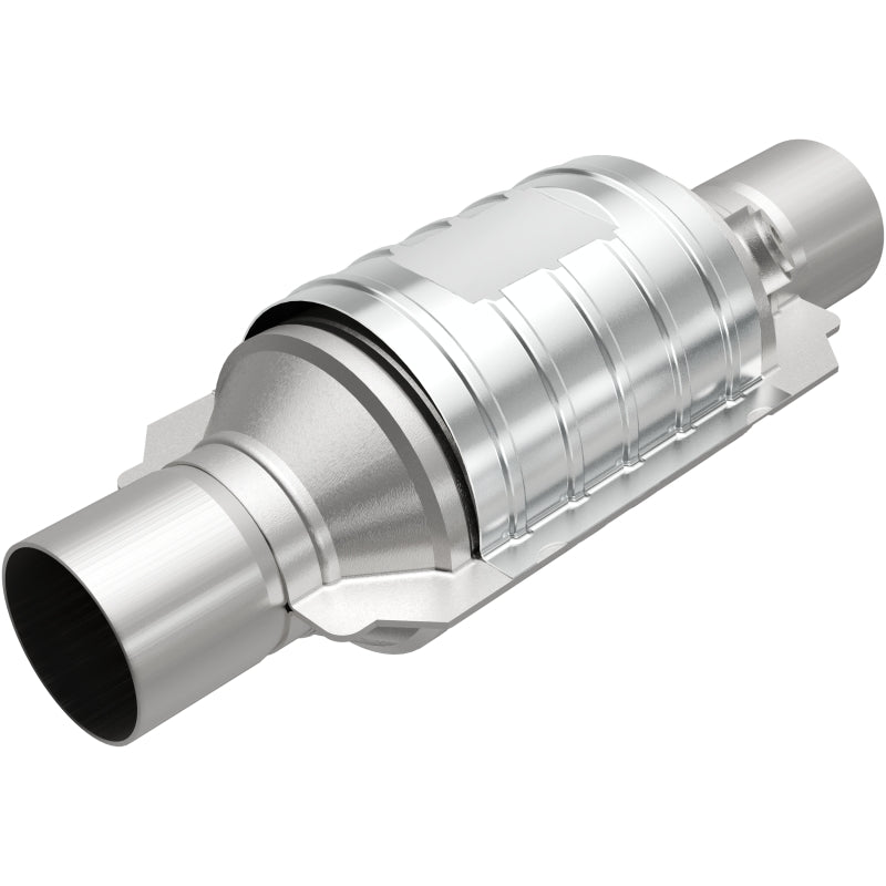 Magnaflow Universal Catalytic Converter 2.5in Center/Center Round 9in L x 5.125in W x 13in L - Fits Various Models