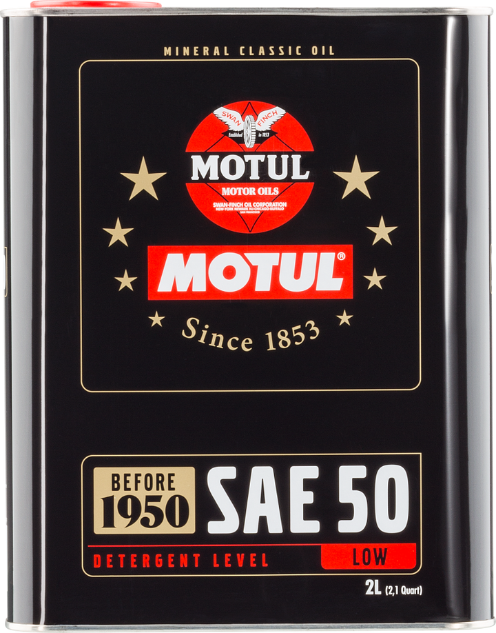 Motul Classic SAE 50 Mineral Engine Oil - 2L - OneFastShop