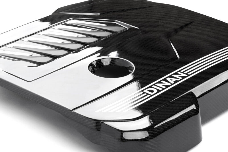 Dinan Carbon Fiber Engine Cover BMW B58D 2020-2026 - Gloss Twill with Matte Accents, image 2