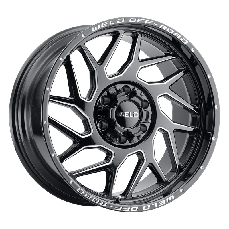Weld Fulcrum Flow-Formed Wheel 20x10 - 6x135 / 6x139.7 ET-18 Gloss Black Milled