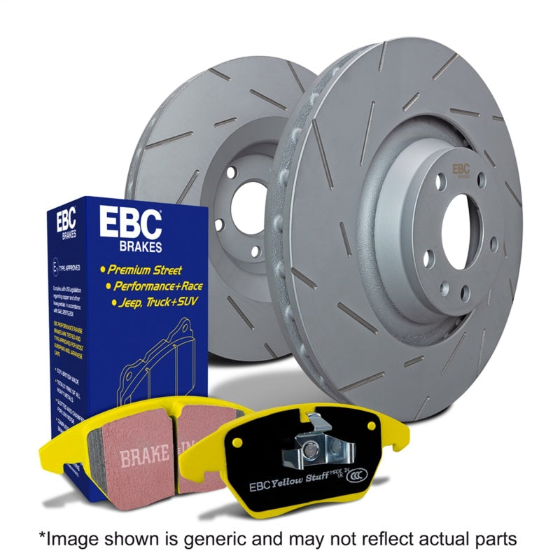 EBC Brake Pad And USR Slotted Rotor Kit S9 Front Rear Pair - OneFastShop