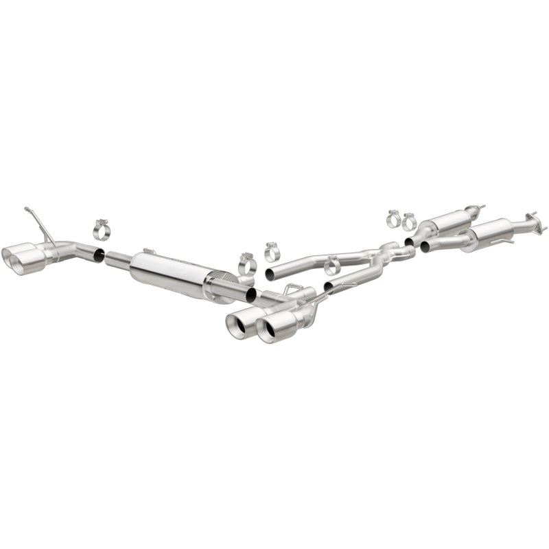 Magnaflow Cat Back Exhaust SS 2.5in Quad Split Polish 4in Tip for 14-15 Jeep Grand Cherokee 3.6L 5.7L V6 V8 - OneFastShop