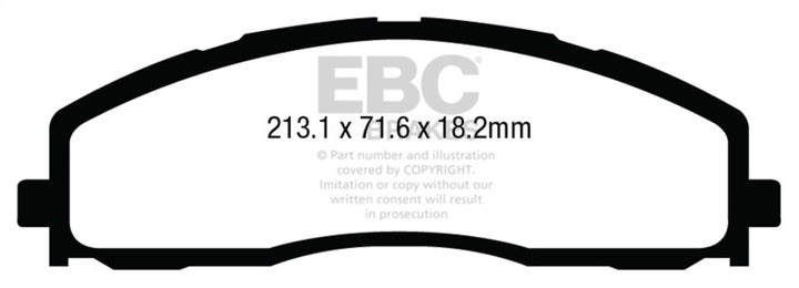 EBC Yellowstuff Front Brake Pads for 13-22 Ford F250 Super Duty 6.2 2WD - OneFastShop