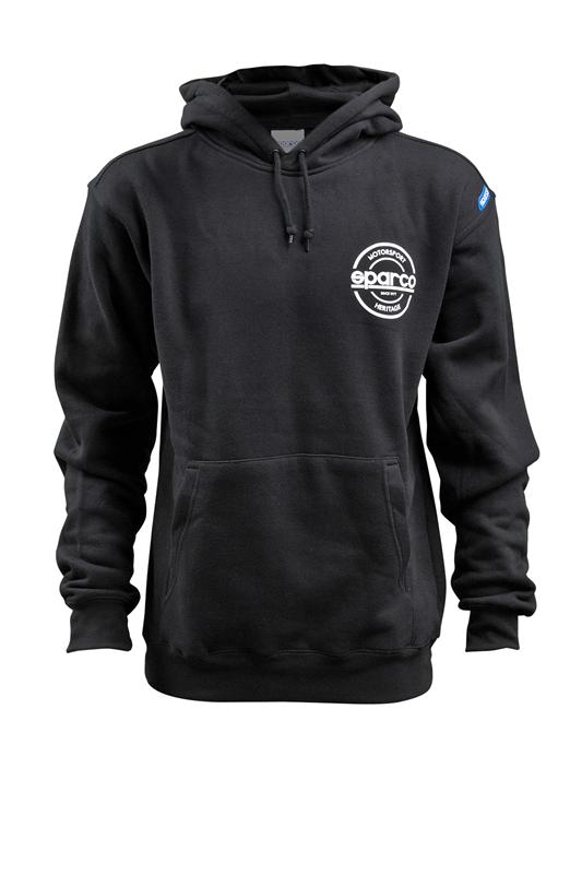 Sparco S-Seal Sweatshirt Hooded Black Size X-Large.