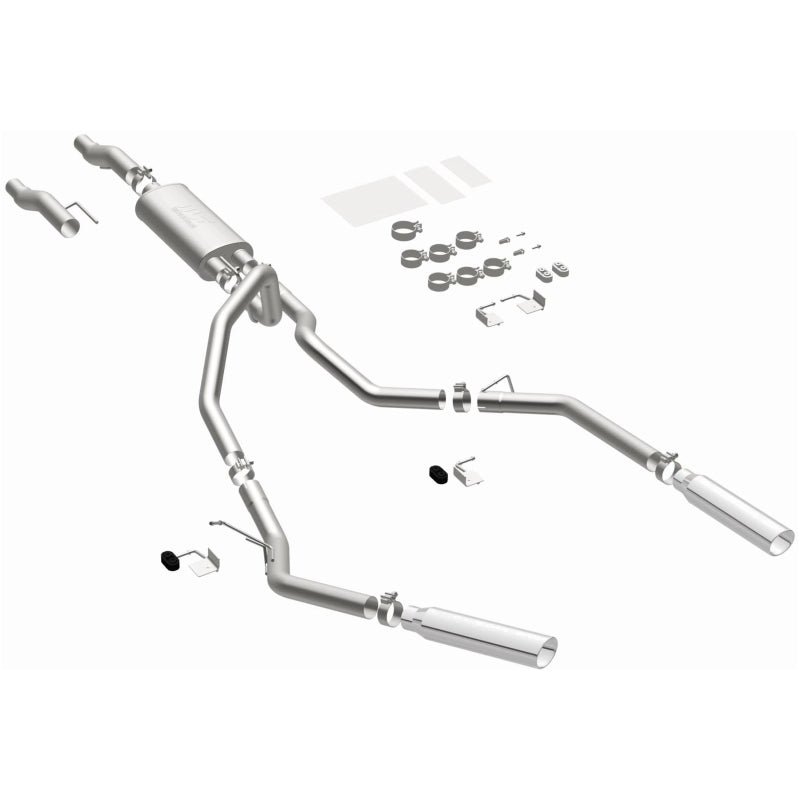 Magnaflow Catback Exhaust System for 2011-2014 Ford F-150 3.7L 5.0L 6.2L Dual Split Rear Exit with 3.5in Stainless Steel Tips - OneFastShop