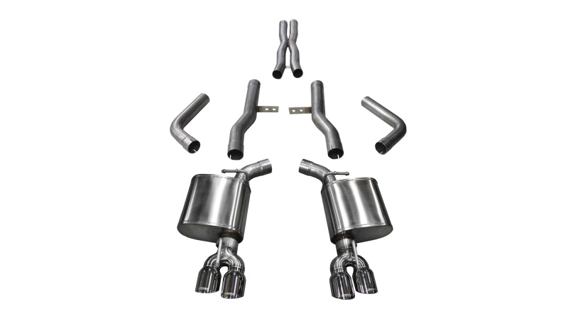 Corsa Extreme Dual Rear Exit Exhaust with 3.5in Polished Tips for Dodge Challenger Hellcat 2015-2023 - OneFastShop