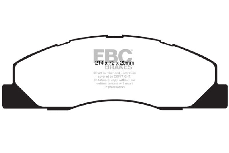 EBC Yellowstuff Front Brake Pads for 09-11 Dodge Ram 2500 5.7 2WD/4WD