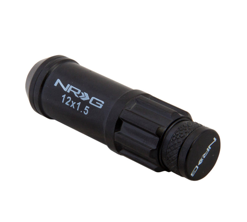 Nrg 700 Series Steel Lug Nut Set 21 Pc with Locks & Lock Socket - Black