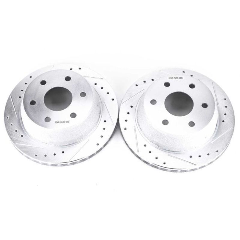 PowerStop Evolution Rear Drilled & Slotted Rotors - Cadillac Escalade 02-06 - OneFastShop