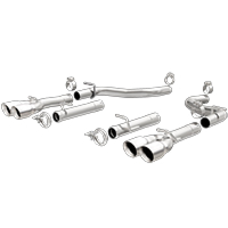 MagnaFlow Axle-Back – SS 2.5 in. Quad Split Rear 3.5 in. Tip for 2015 Dodge Challenger R/T 5.7L - OneFastShop