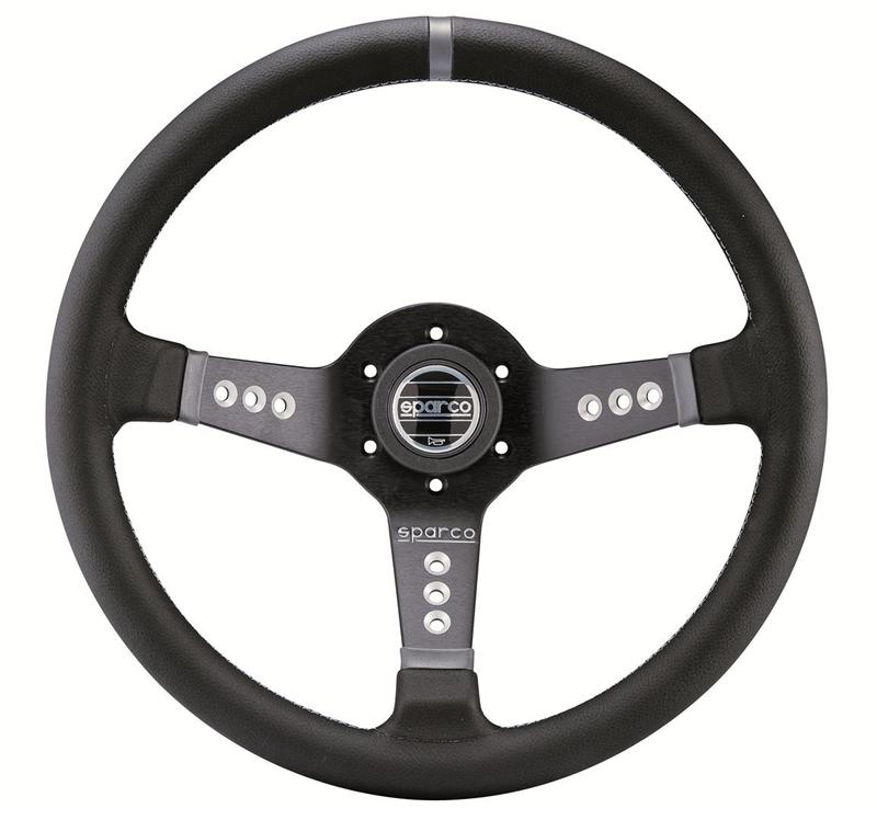 Sparco L777 Steering Wheel Leather Black for Universal Fit (L777)