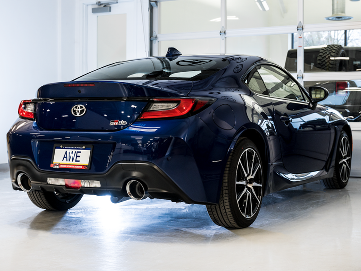 AWE Subaru BRZ/ Toyota GR86/ Toyota 86 Touring Edition Cat-Back Exhaust- Chrome Silver Tips.