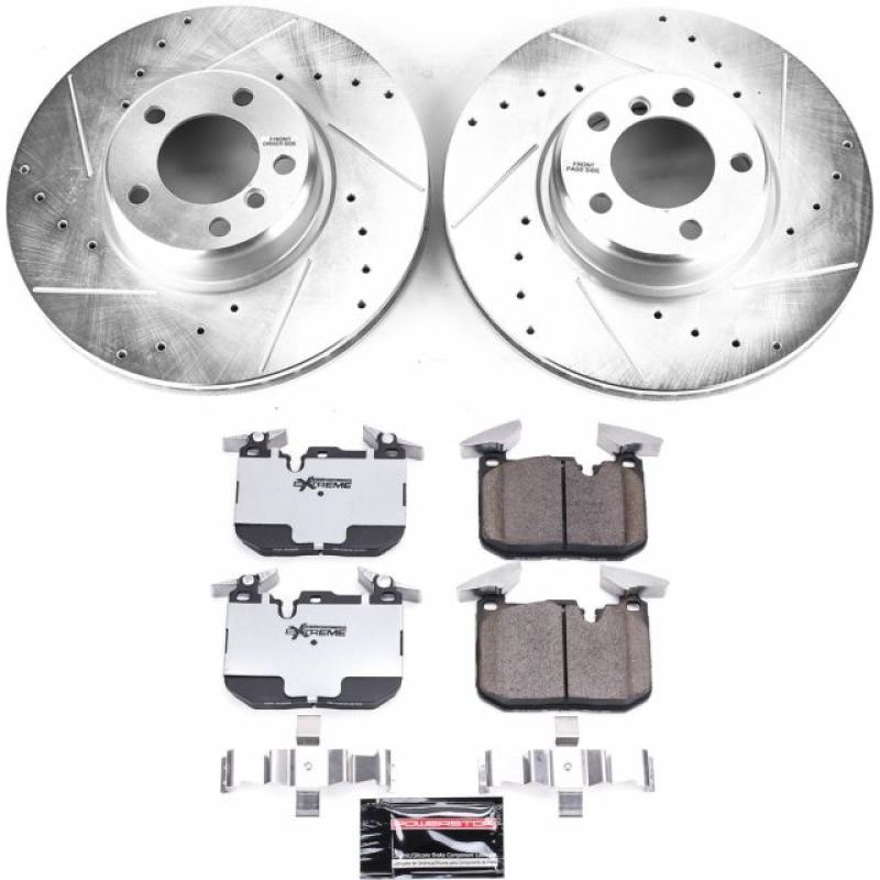 PowerStop Z26 Street Warrior Brake Kit for 2014-2016 BMW 228i, 228i xDrive, 320i, 328i, 335i, 340i, 430i, 440i, M235i, M240i - OneFastShop