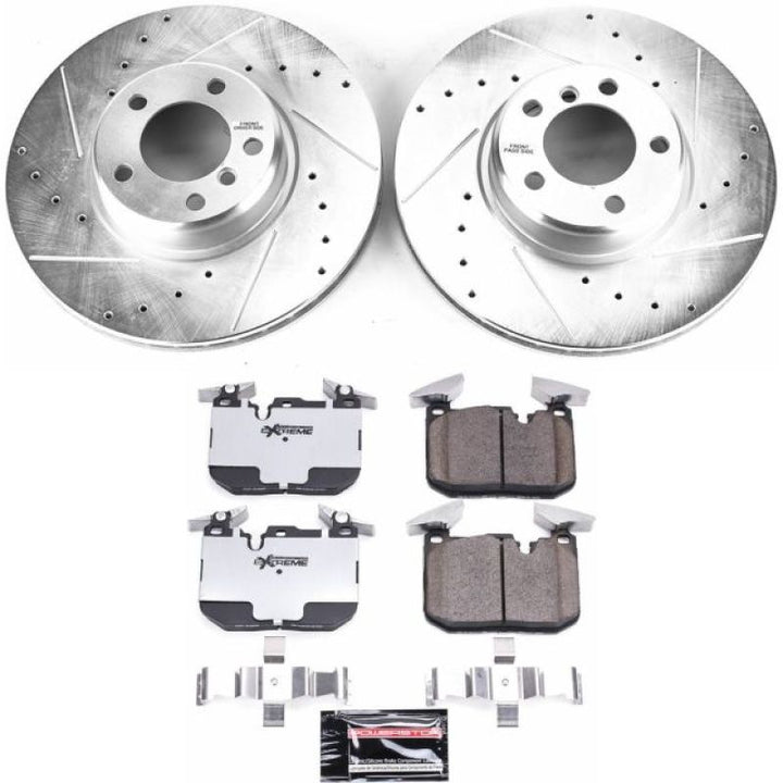 PowerStop Z26 Street Warrior Brake Kit for 2014-2016 BMW 228i, 228i xDrive, 320i, 328i, 335i, 340i, 430i, 440i, M235i, M240i - OneFastShop