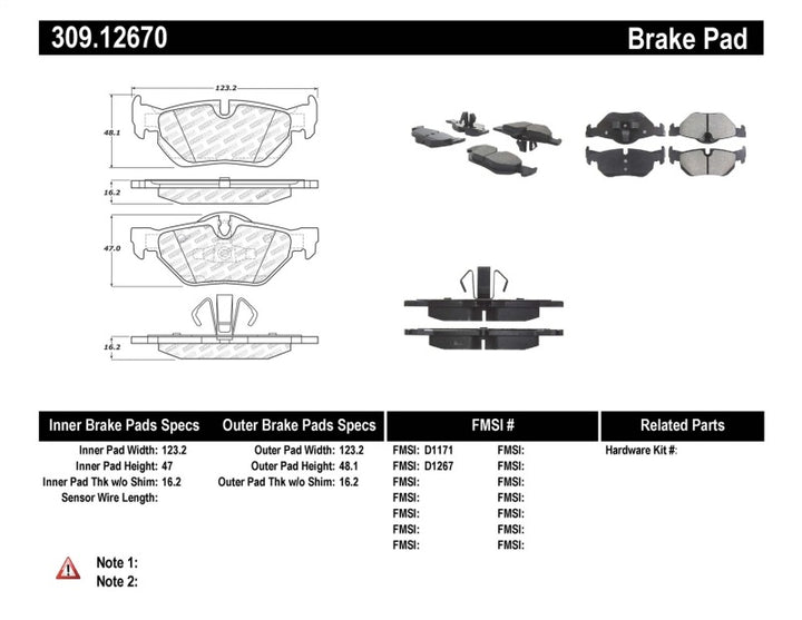 StopTech Performance Brake Pads for BMW 120i 125i 128i 130i 323i 325i 328i X1 2006-2015 - OneFastShop