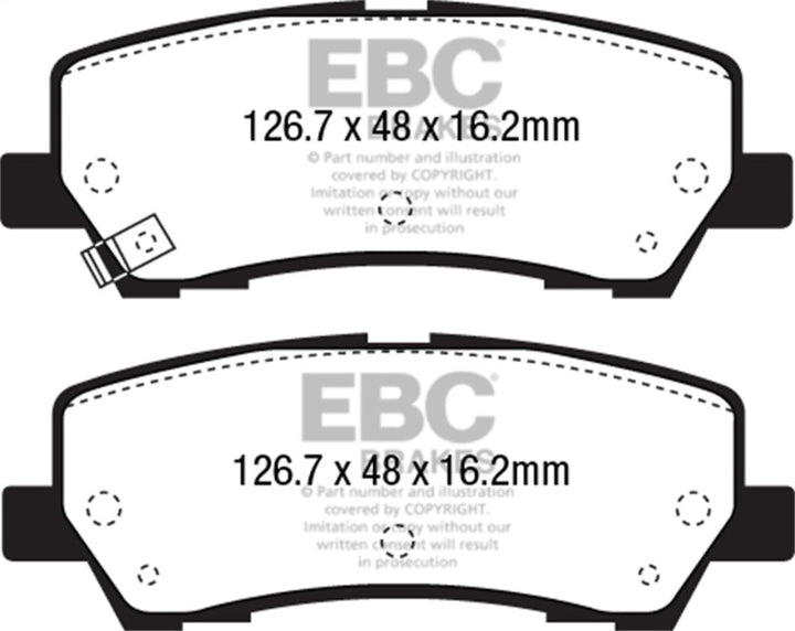 EBC Bluestuff Rear Brake Pads for 2015+ Ford Mustang 5.0L with Performance Package - OneFastShop