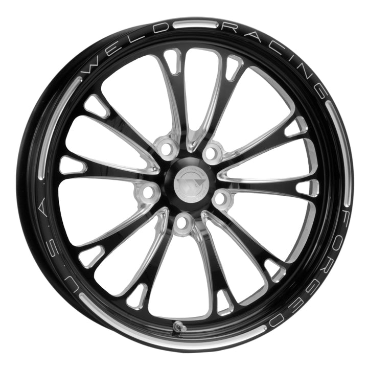 Weld V-Series 1-Piece 17x4.5/5x4.75 BP/2.25Inch BS Black Wheel-Non-Beadlock