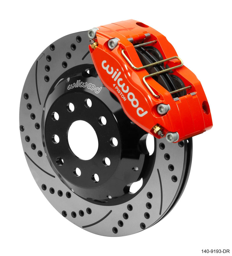 Wilwood Dynapro Radial Front Kit 12.00in Drilled Red Subaru Impreza WRX 2002-2007 (*Line Kit Needed*) - OneFastShop