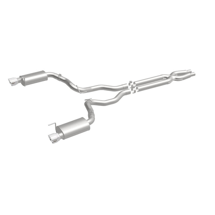MagnaFlow Cat Back Exhaust SS 3in Street Dual Split 4.5in Tips 2015-2017 Ford Mustang GT V8 5.0L - OneFastShop