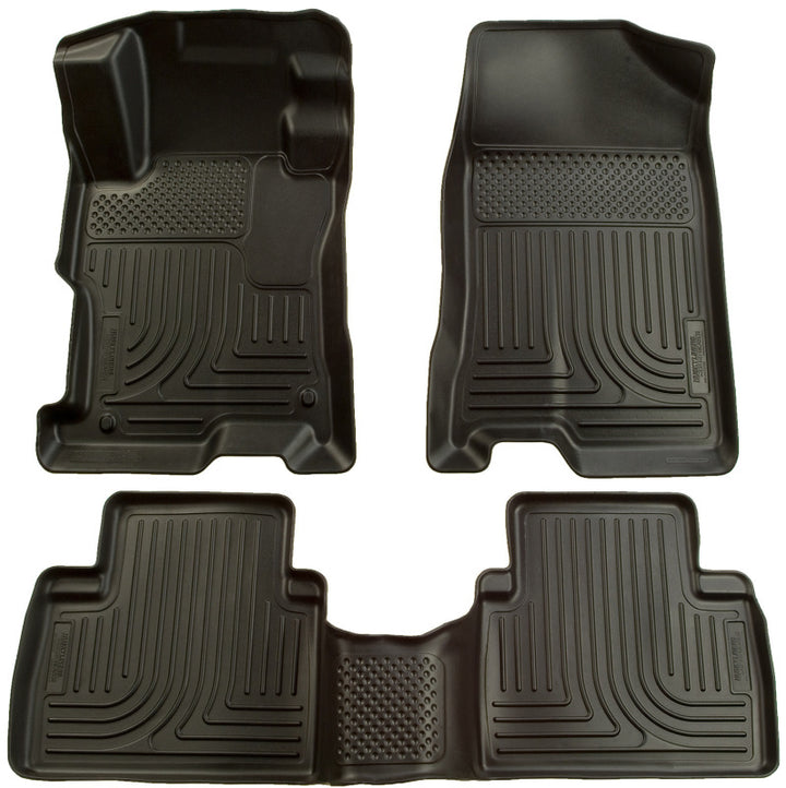 Husky Liners WeatherBeater Combo Black Floor Liners (1pc. 2nd Row) for 07-12 Nissan Altima (Non-Hybrid) - OneFastShop
