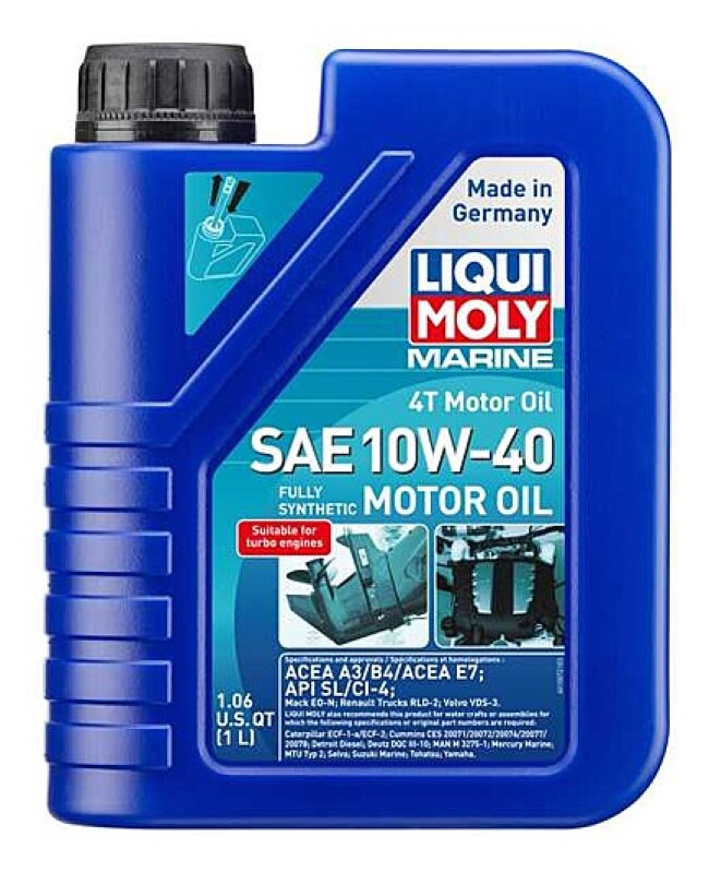 LIQUI MOLY Marine 4T Motor Oil SAE 10W40 Fully Synthetic Heavy Duty Engine Protection - OneFastShop