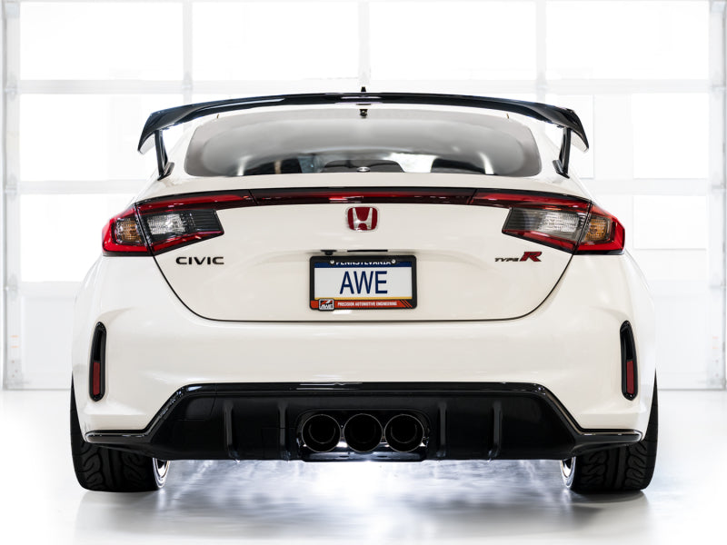 AWE Tuning Touring Edition Exhaust with Triple Diamond Black Tips for 2023 Honda Civic Type R