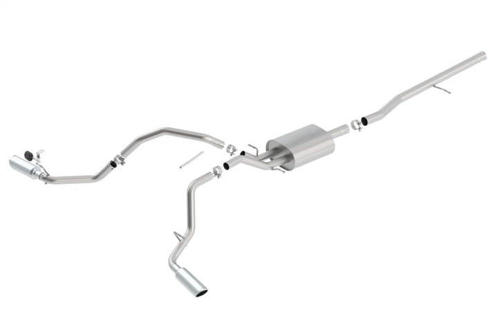 Borla Cat-Back Exhaust S-Type for 2014-2018 Chevy Silverado 1500 & GMC Sierra 1500 5.3L V8 Ext Cab Split Side Exit