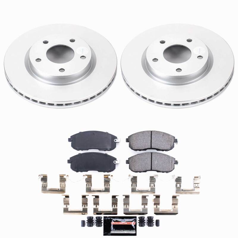 PowerStop Z23 Front Coated Brake Kit - Nissan Sentra 2013-2019 - Excludes SR Turbo / Nismo