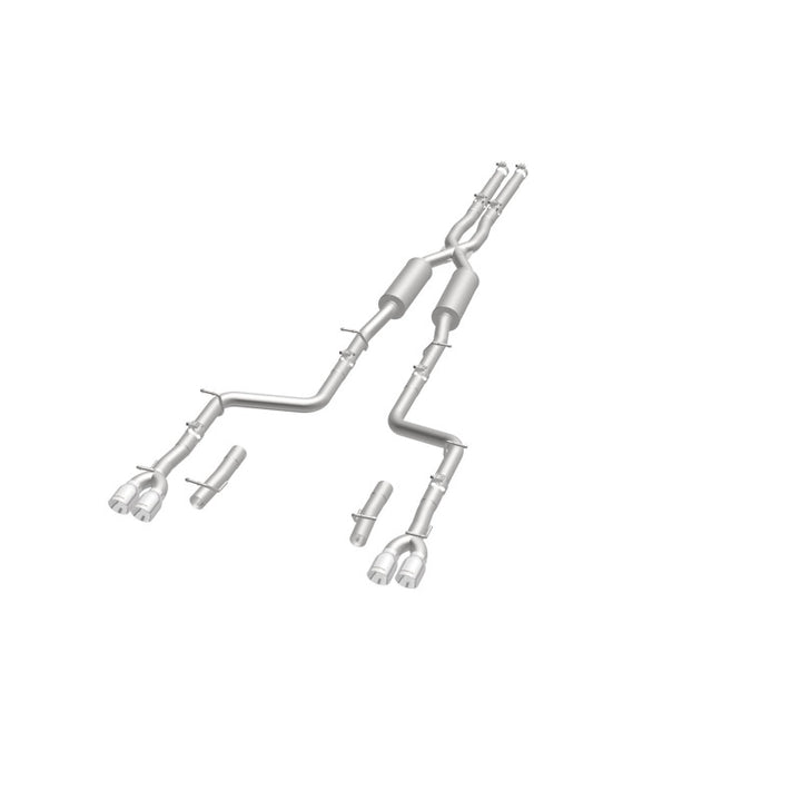 MagnaFlow Cat-Back Exhaust System SS 2.5in Quad Split Rear 3.5in Tip 2015-2023 Dodge Challenger 3.6L V6 - OneFastShop
