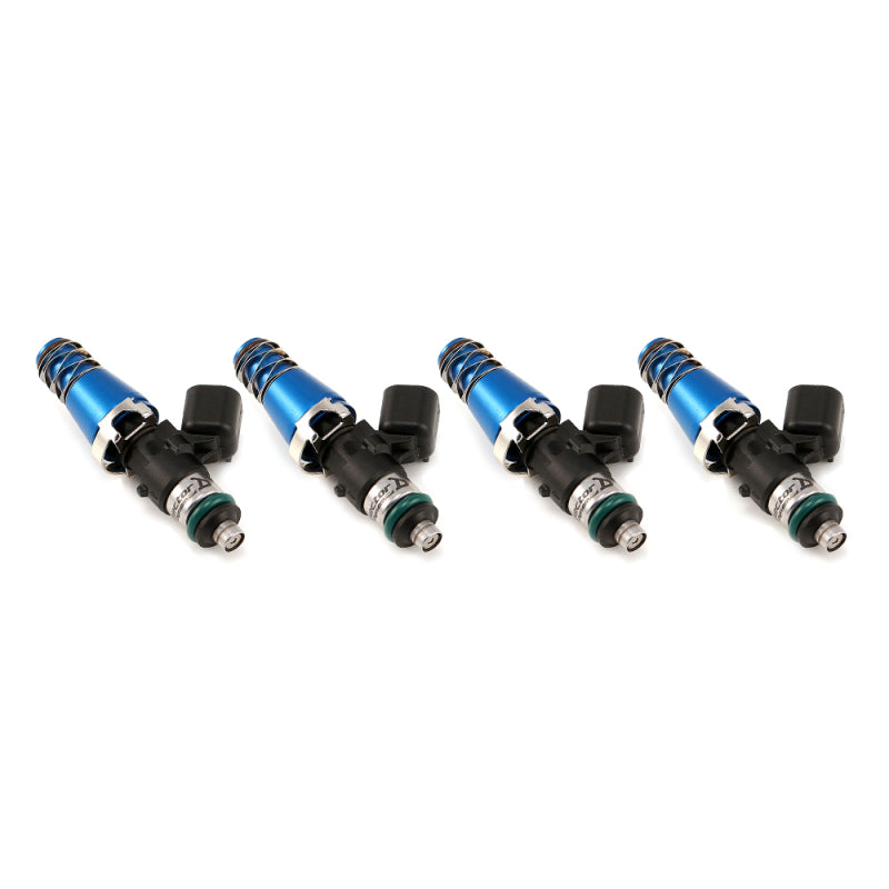 Injector Dynamics ID1050-XDS Fuel Injectors - 60mm, 11mm Blue Top Adapter, 14mm Lower O-Ring - Set of 4