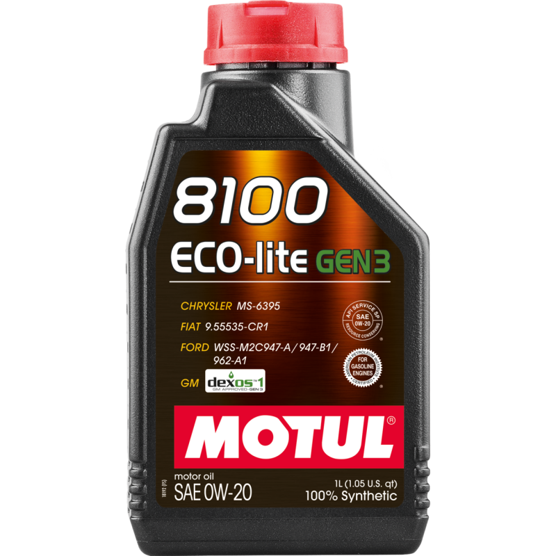 Motul 8100 Eco-lite 0W-20 Synthetic Engine Oil - 1L
