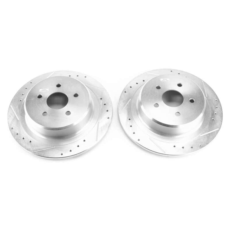 PowerStop Drilled & Slotted Rear Rotor Pair for Jeep Wrangler - OneFastShop