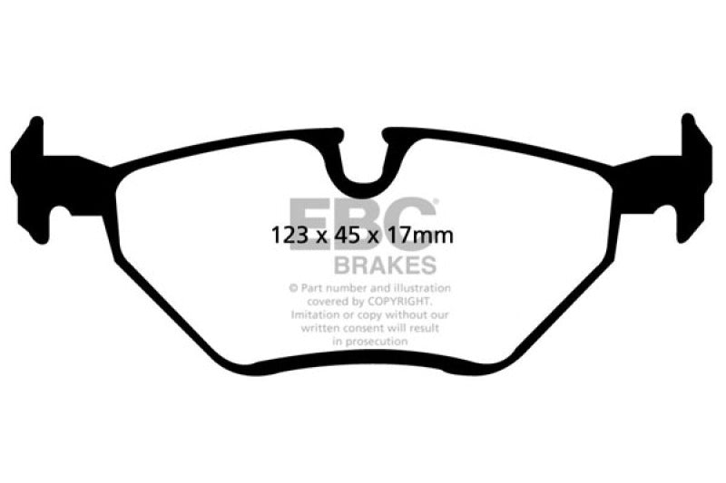 EBC Yellowstuff Rear Brake Pads for 99-02 BMW Z3 2.5