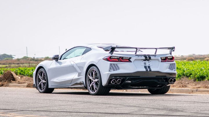 Borla ATAK Cat-Back Exhaust System 3in Dual Round A/C Tips - 2020 Chevrolet Corvette C8 - OneFastShop