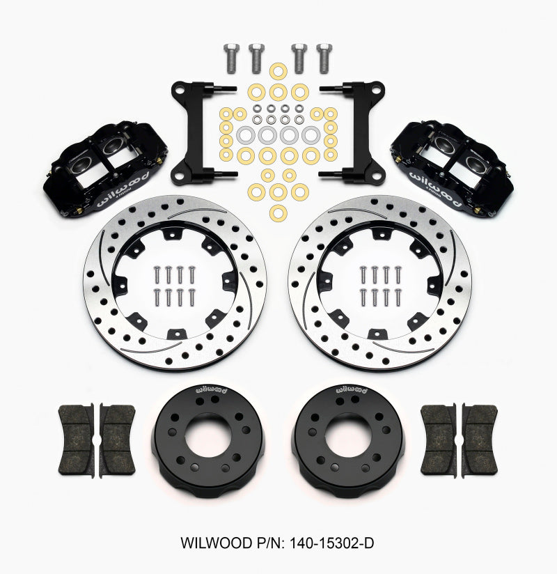 Wilwood Narrow Superlite 6R Front Kit 12.19in Drilled 63-87 C10 with Wilwood Pro Spindles - OneFastShop
