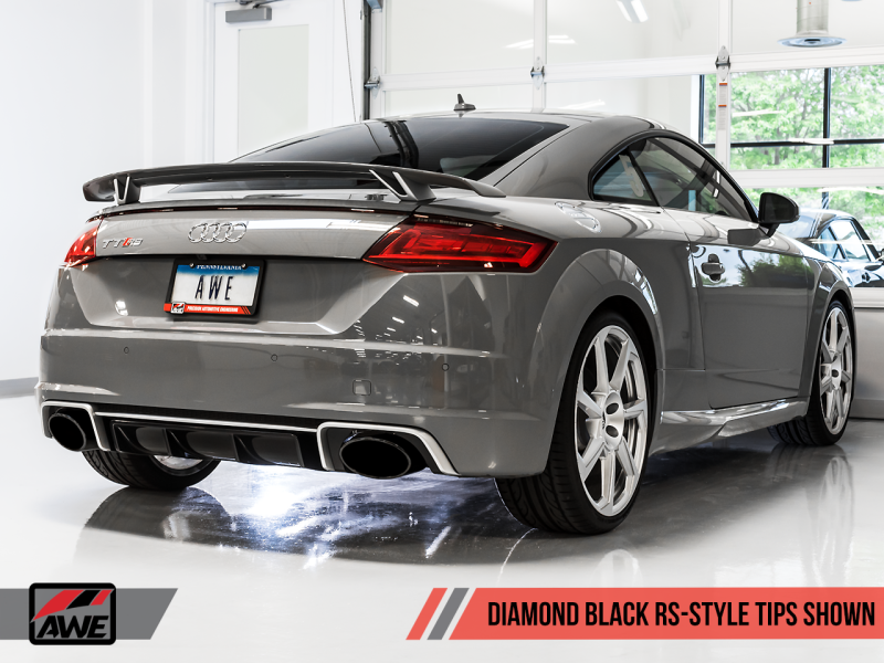 AWE Tuning 18-19 Audi TT RS 2.5L Turbo Coupe 8S/MK3 SwitchPath Exhaust w/Diamond Black RS-Style Tips.