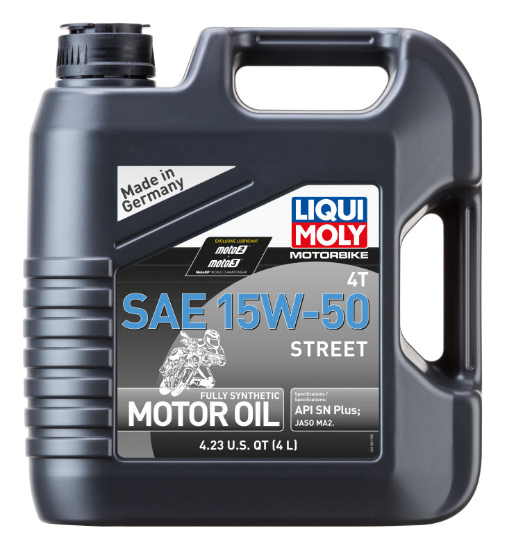 LIQUI MOLY 4L Motorbike 4T SAE 15W50 Motor Oil Street
