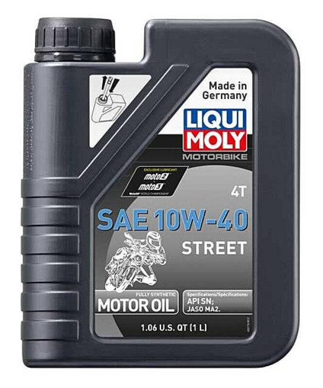 LIQUI MOLY 1L Motorbike 4T SAE 10W40 Street Synthetic Oil - Apr 2001-2004 Aprilia Atlantic 500 - OneFastShop