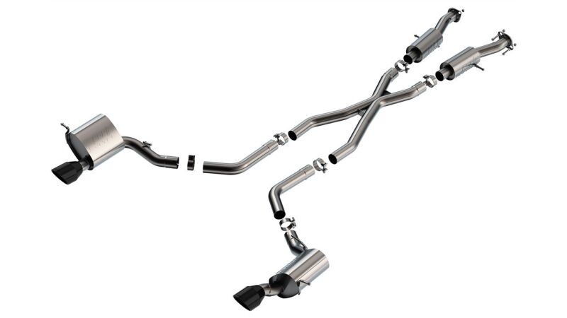 Borla S-Type Cat-Back Exhaust System Black Tips T-304SS for 15-21 Jeep Grand Cherokee SRT 6.4L V8 AWD
