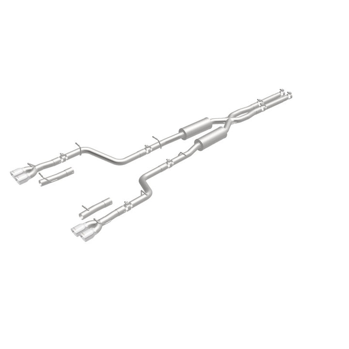 MagnaFlow Cat-Back Exhaust System SS 2.5in Quad Split Rear 3.5in Tip 2015-2023 Dodge Challenger 3.6L V6 - OneFastShop